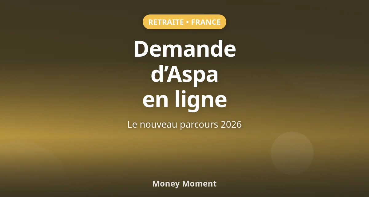 Demande d’Aspa en ligne en 2026 : les étapes à suivre
