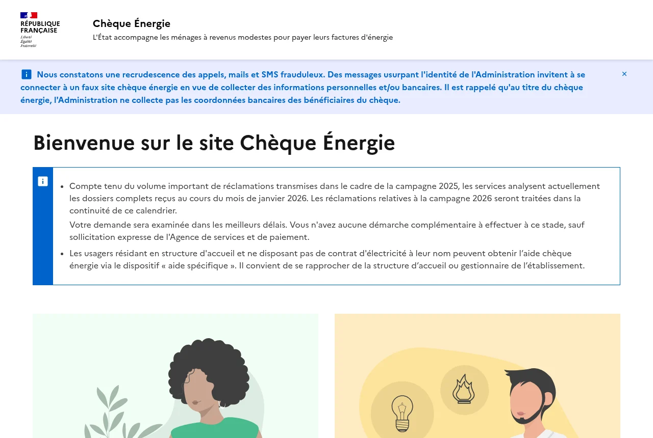 Site officiel du chèque énergie