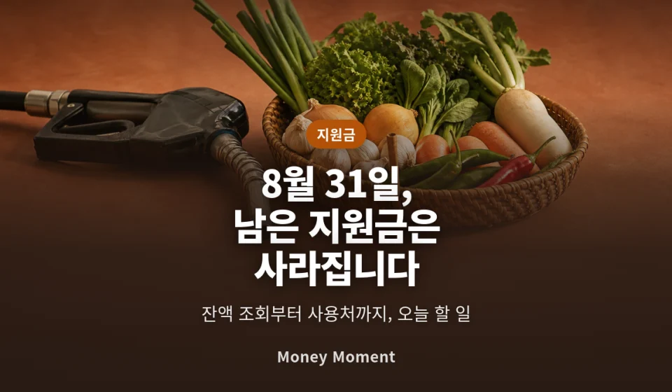 고유가 피해지원금 잔액 조회 — 8월 31일이 지나면 사라집니다
