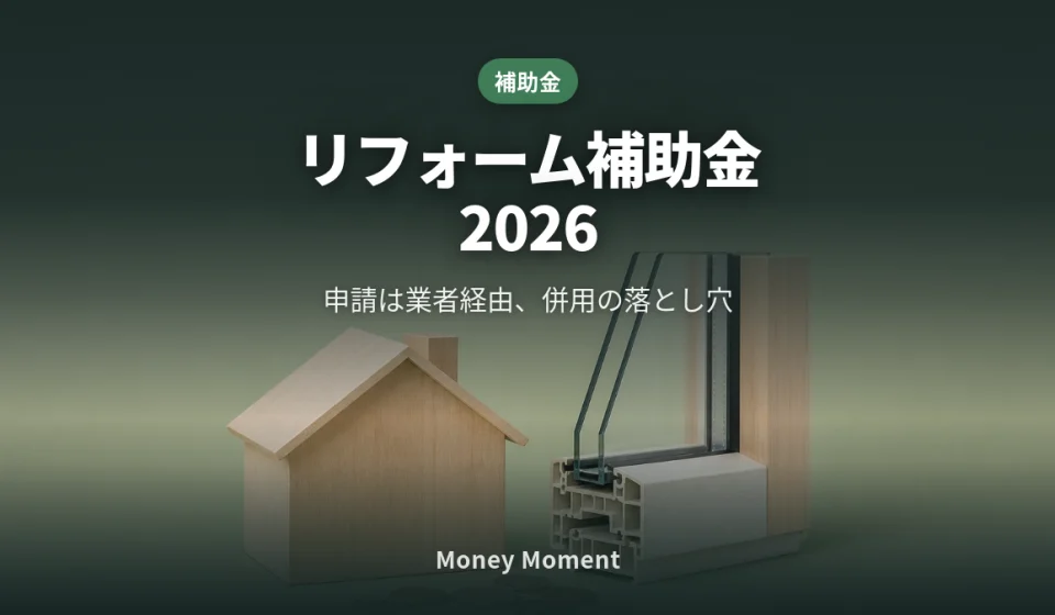 リフォーム補助金2026、申請するのは業者です — 住宅省エネ2026と併用の落とし穴