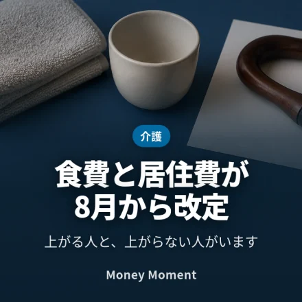 介護施設の食費・居住費が8月から改定 — 上がる人と上がらない人