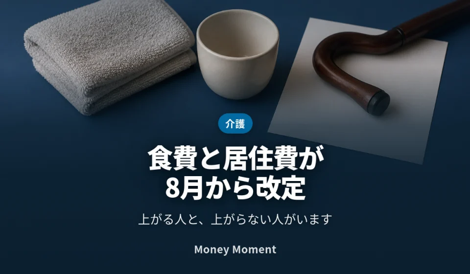 介護施設の食費・居住費が8月から改定 — 上がる人と上がらない人