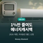 여름 전기요금, 1%만 줄여도 캐시백 — 2026 개편과 저녁 추가분의 함정