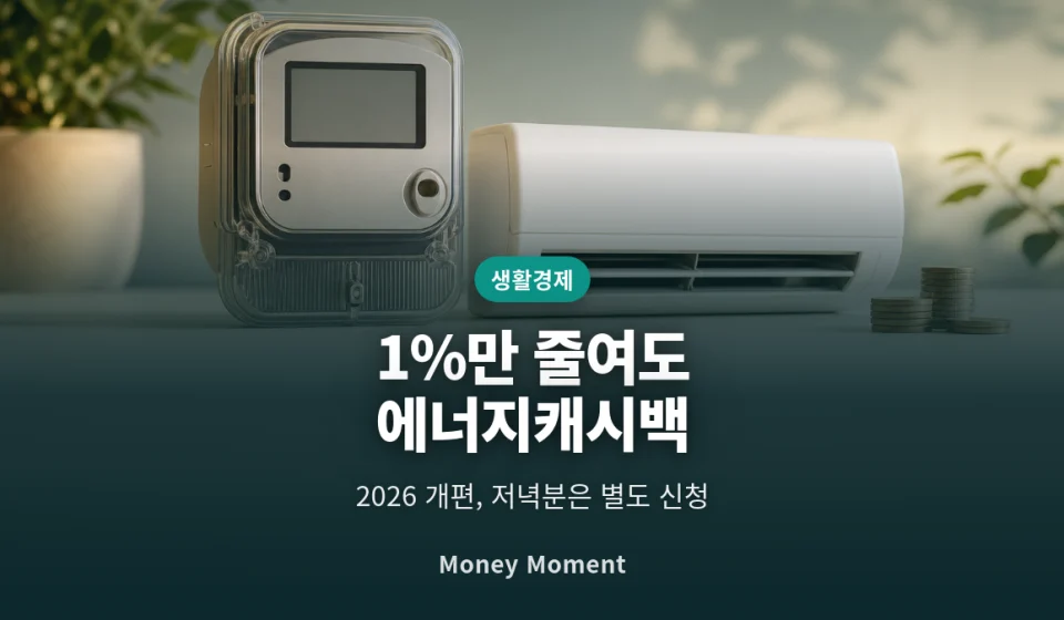 여름 전기요금, 1%만 줄여도 캐시백 — 2026 개편과 저녁 추가분의 함정