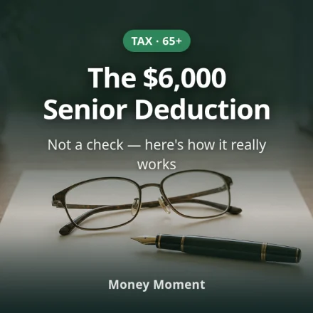 The $6,000 Senior Deduction (65+): How to Claim It, and What It Isn't
