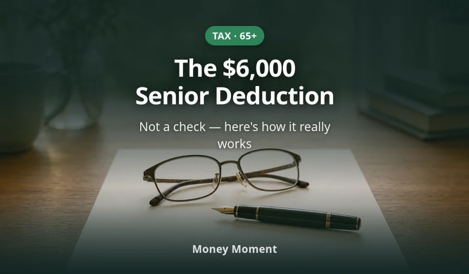 The $6,000 Senior Deduction (65+): How to Claim It, and What It Isn't