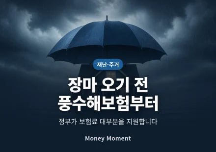 침수 피해, 재난지원금은 위로금 수준입니다 — 풍수해보험을 장마 전에 드는 이유