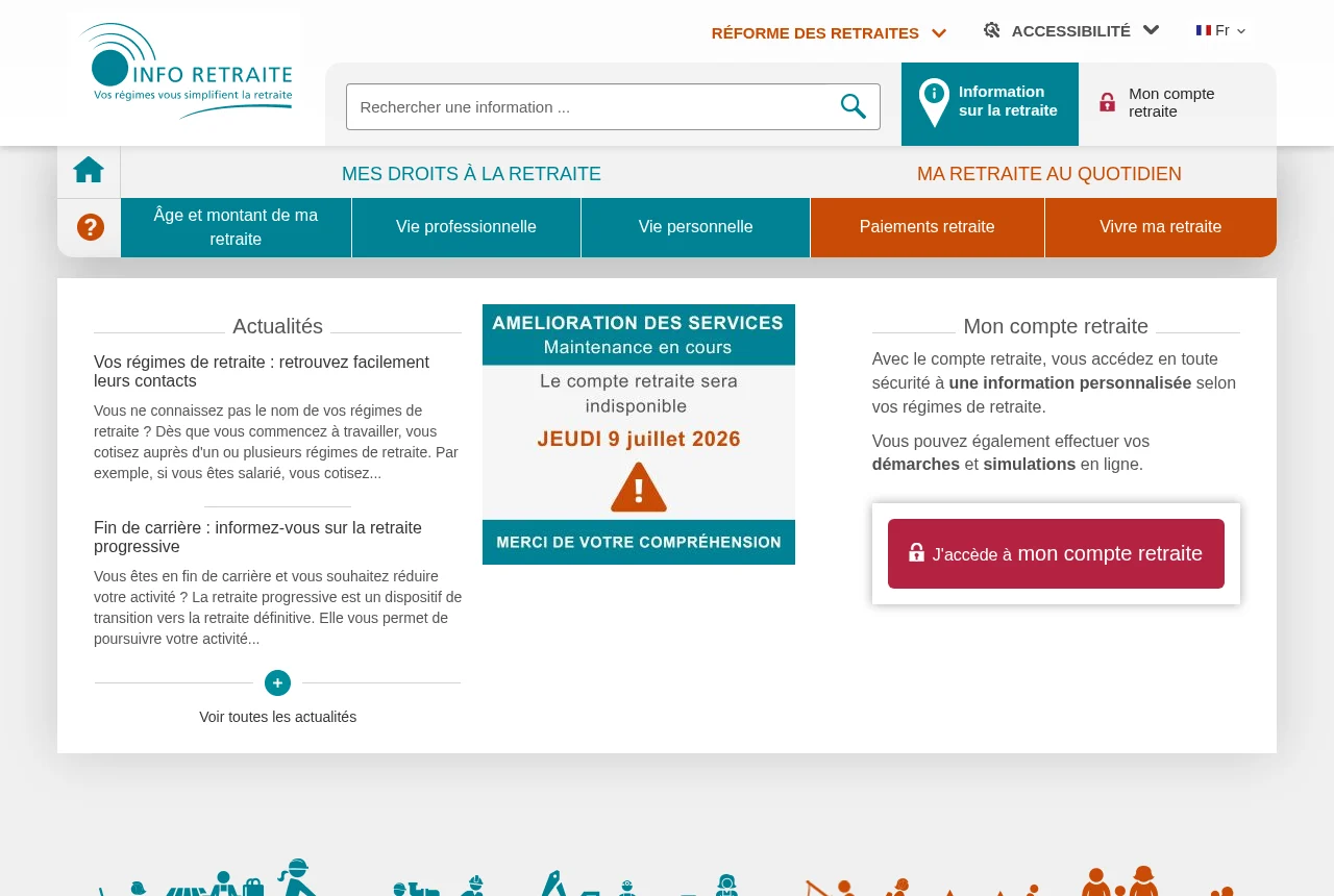 Portail info-retraite.fr et le compte retraite inter-régimes