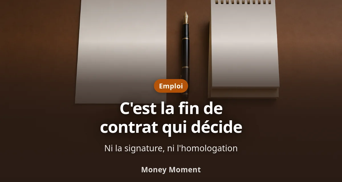 Rupture conventionnelle : c'est la fin de contrat qui décide
