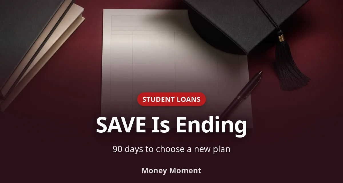 SAVE Is Ending: Choose a Repayment Plan Within 90 Days