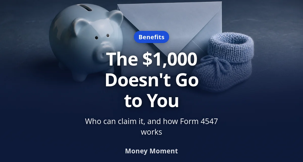 Trump Accounts: The $1,000 Doesn't Land in Your Bank Account