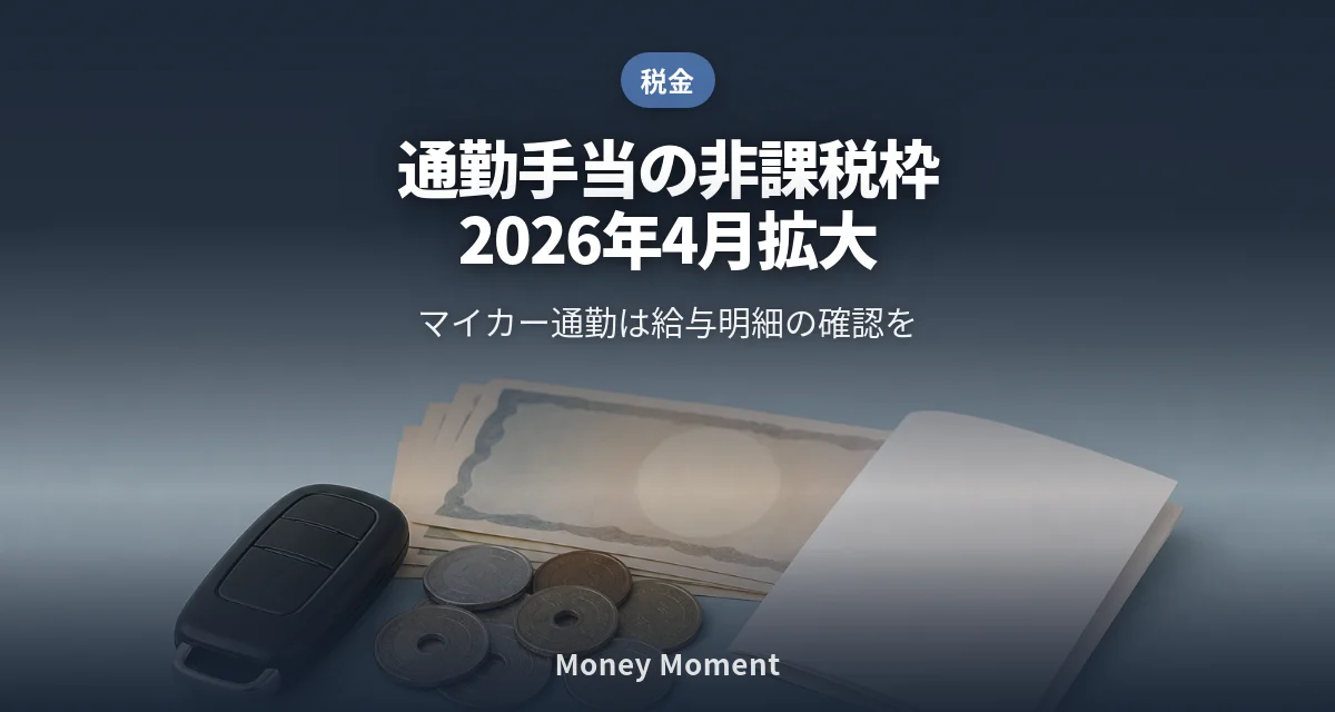 通勤手当の非課税枠が2026年4月に拡大 — マイカー通勤は給与明細の確認を