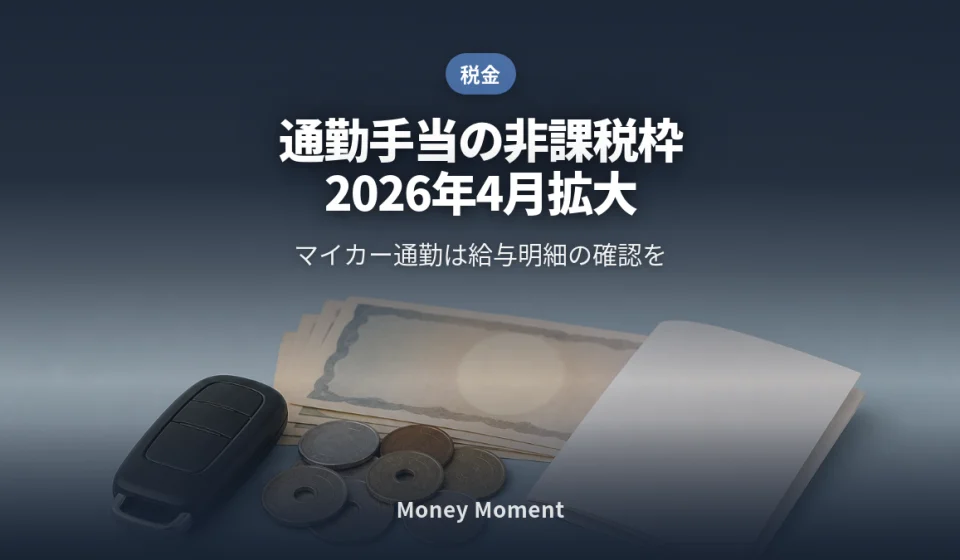 通勤手当の非課税枠が2026年4月に拡大 — マイカー通勤は給与明細の確認を