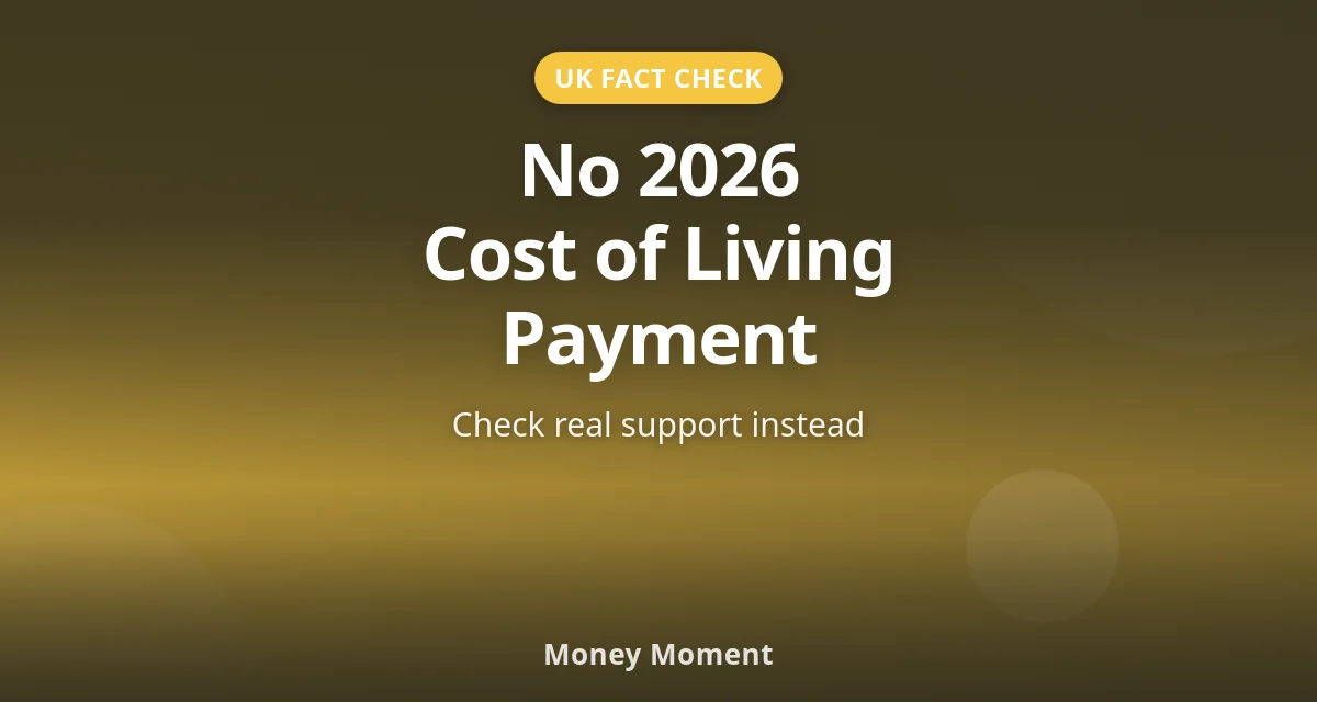 No Cost of Living Payment in 2026: Check Support Instead