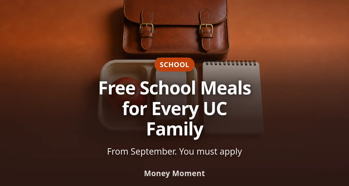 Free School Meals: The Earnings Cap Goes in September