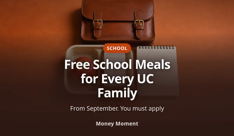 Free School Meals: The Earnings Cap Goes in September