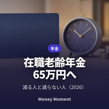 在職老齢年金2026：基準額が65万円に、減る人と減らない人