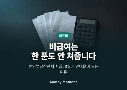 본인부담상한제 환급, 비급여는 한 푼도 안 쳐줍니다 — 8월 안내문의 정체