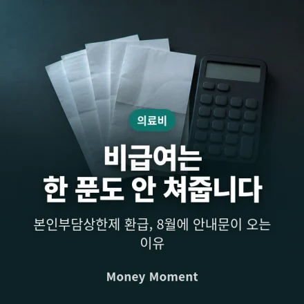 본인부담상한제 환급, 비급여는 한 푼도 안 쳐줍니다 — 8월 안내문의 정체